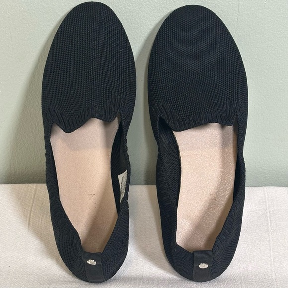 Danskin Dream Knit Ribbed Ballet Flats-Black-Women Size 7 - Picture 5 of 12